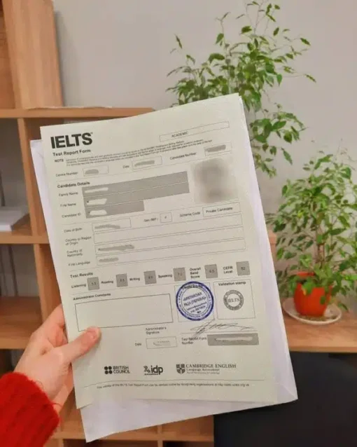 Registered IELTS, TOEFL certificates